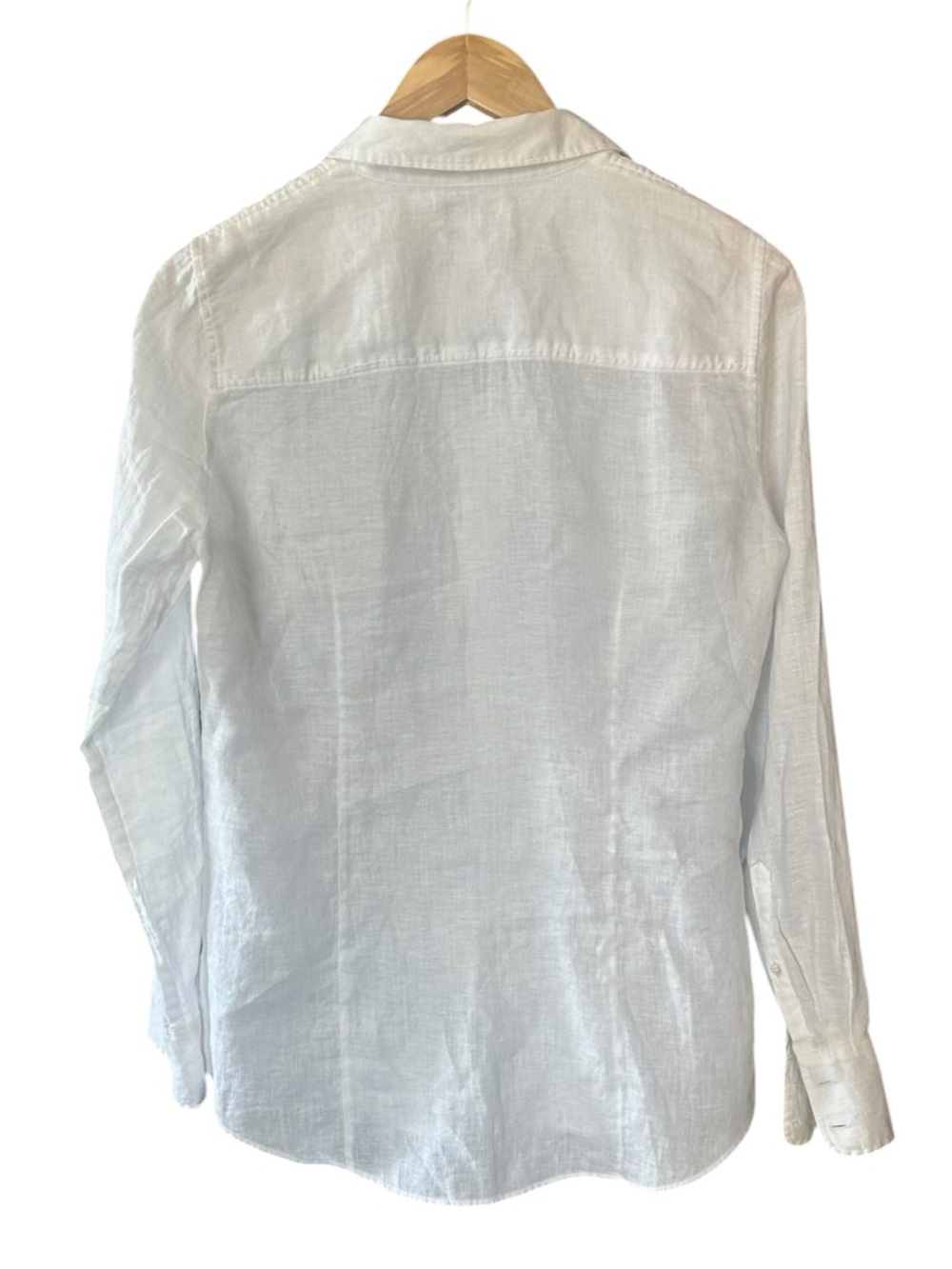 JCREW “Perfect” Shirt 100% Linen  Button Down Shirt White Women’s Size 6 - Picture 3 of 6